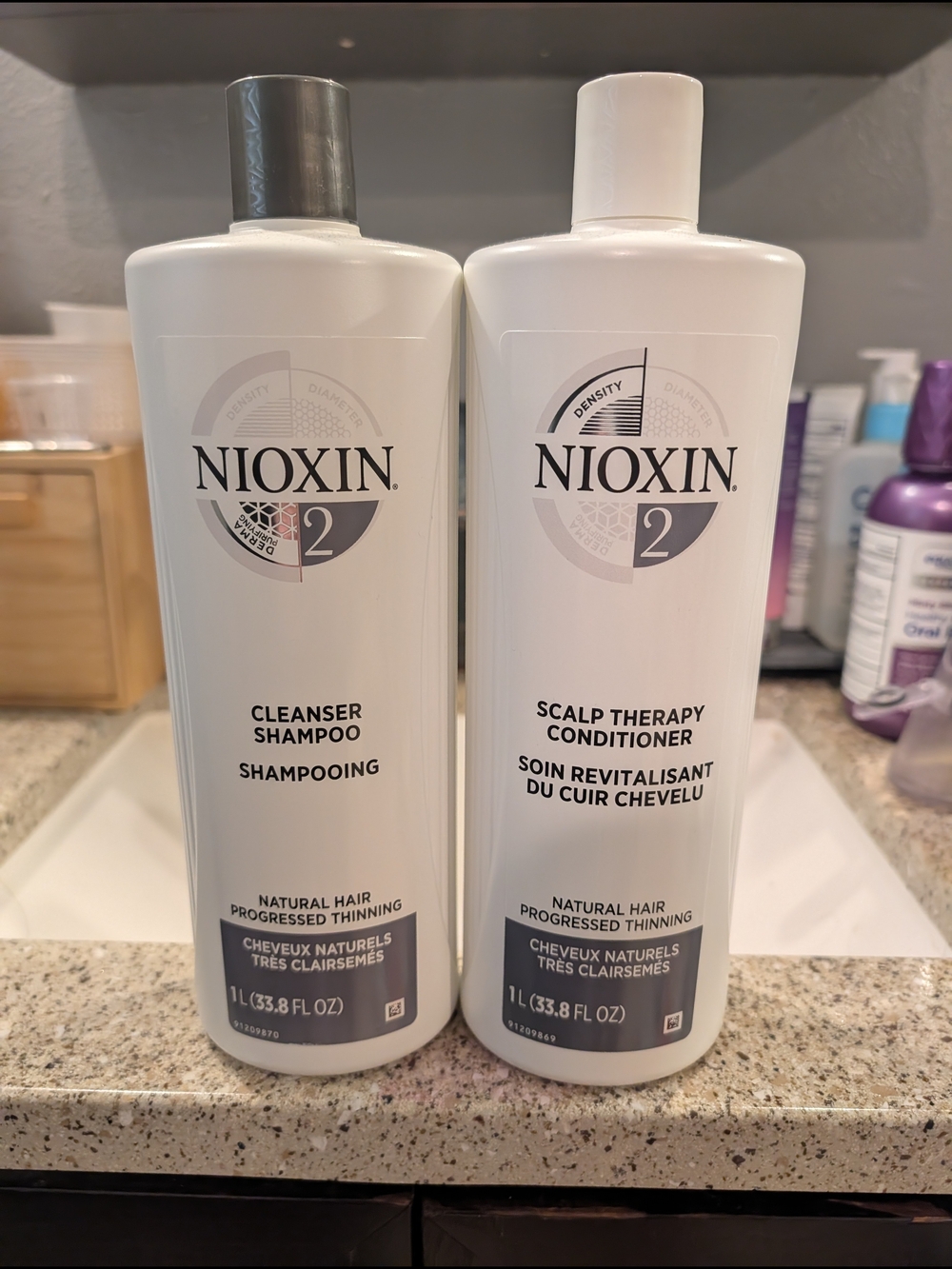 Nioxin 2 Cleanser Shampoo & Scalp Therapy Conditioner NWT